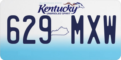 KY license plate 629MXW