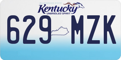 KY license plate 629MZK