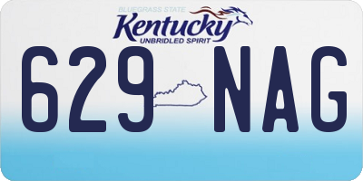 KY license plate 629NAG