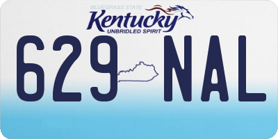KY license plate 629NAL