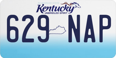 KY license plate 629NAP