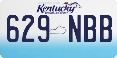 KY license plate 629NBB
