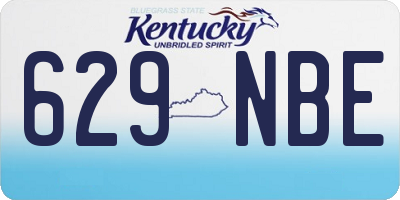 KY license plate 629NBE