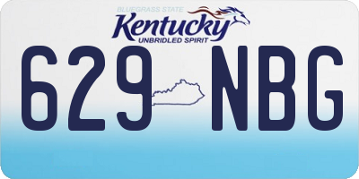 KY license plate 629NBG