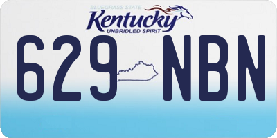 KY license plate 629NBN