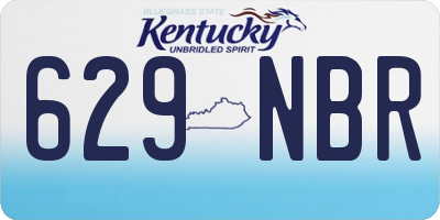 KY license plate 629NBR