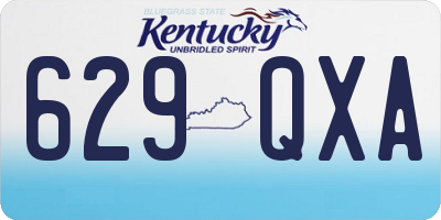 KY license plate 629QXA