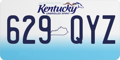 KY license plate 629QYZ