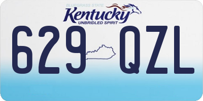 KY license plate 629QZL