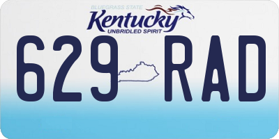 KY license plate 629RAD