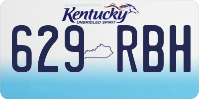 KY license plate 629RBH