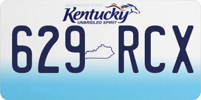 KY license plate 629RCX