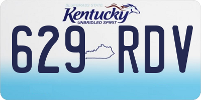 KY license plate 629RDV