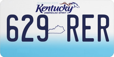 KY license plate 629RER