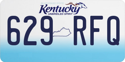 KY license plate 629RFQ