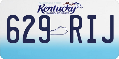 KY license plate 629RIJ
