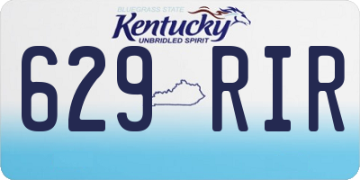 KY license plate 629RIR