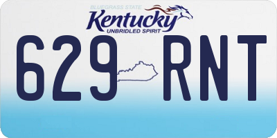 KY license plate 629RNT