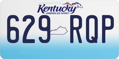 KY license plate 629RQP