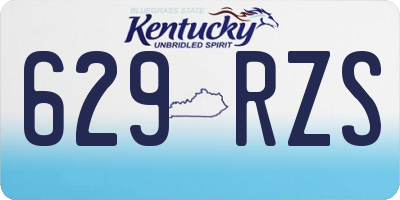KY license plate 629RZS