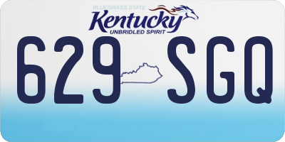 KY license plate 629SGQ
