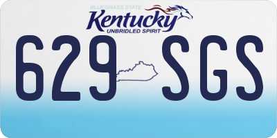 KY license plate 629SGS