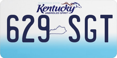 KY license plate 629SGT