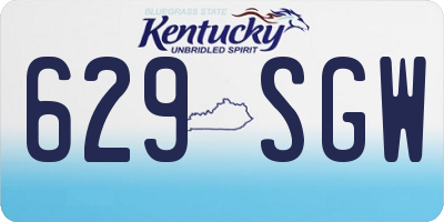 KY license plate 629SGW