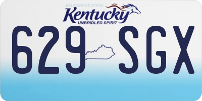 KY license plate 629SGX