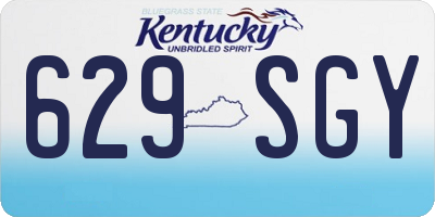 KY license plate 629SGY