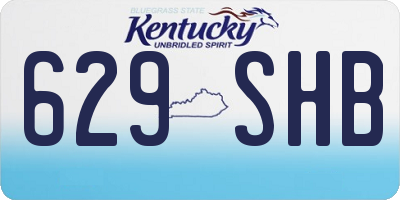 KY license plate 629SHB
