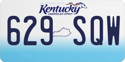 KY license plate 629SQW