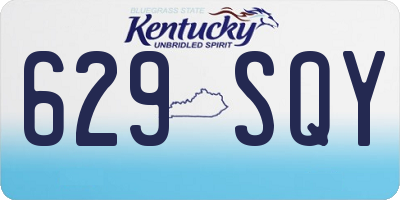 KY license plate 629SQY