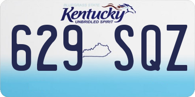 KY license plate 629SQZ