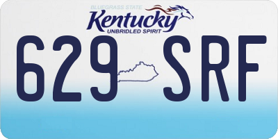 KY license plate 629SRF
