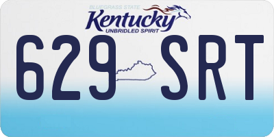 KY license plate 629SRT