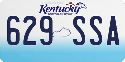 KY license plate 629SSA