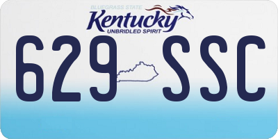 KY license plate 629SSC