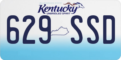 KY license plate 629SSD