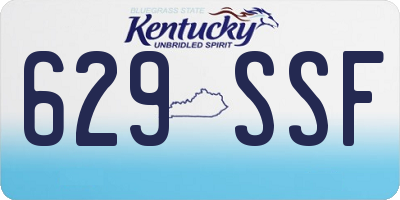 KY license plate 629SSF