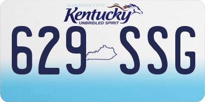 KY license plate 629SSG