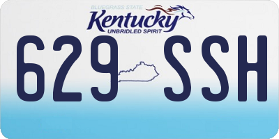 KY license plate 629SSH