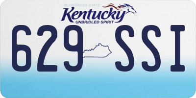 KY license plate 629SSI