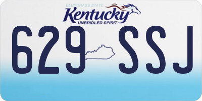KY license plate 629SSJ
