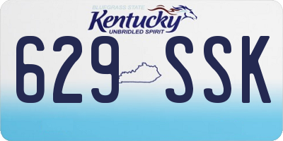 KY license plate 629SSK