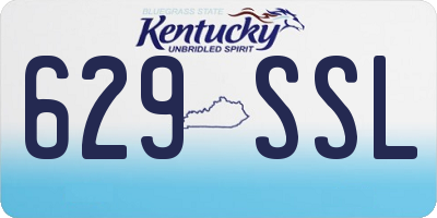 KY license plate 629SSL