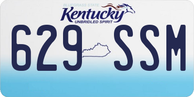 KY license plate 629SSM