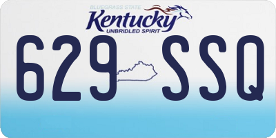 KY license plate 629SSQ