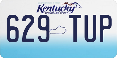 KY license plate 629TUP