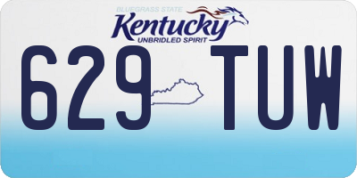 KY license plate 629TUW
